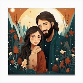 Jesus And Sarah Canvas Print