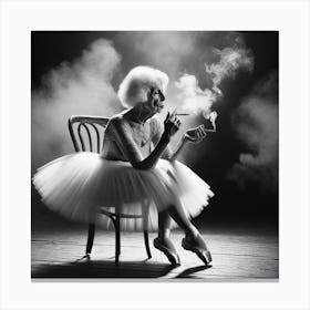 Ballerina Smokes Canvas Print