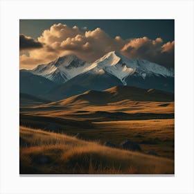 Sunset In The Mountains Canvas Print