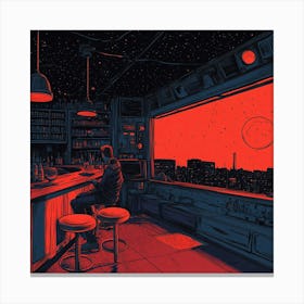 Man In A Bar Canvas Print