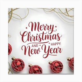 Merry Christmas And Happy New Year 2 Canvas Print