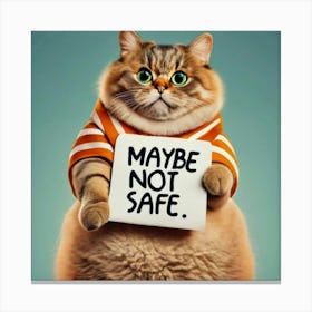 Maybe Not Safe Canvas Print