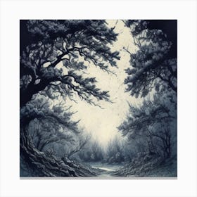 Twisted Trees Inside Lost Land Of Otherworldly Dreams Fan 2 Canvas Print