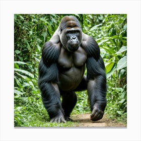 Gorilla In The Forest 3 Canvas Print