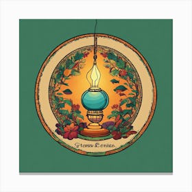 A Circular Logo For A Funny And Exotic Lamp Online (2) Canvas Print