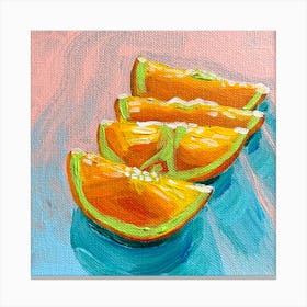 Orange Slices Square Canvas Print