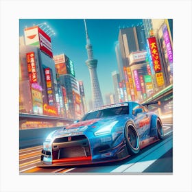 Japanese style JDM race car Canvas Print