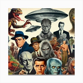 Aliens From Outer Space 1 Canvas Print