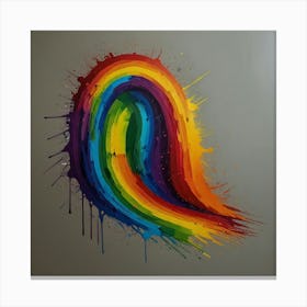 Default Create Unique Design Of Rainbow Art Painting 0 Canvas Print