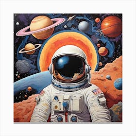 Astronaut In Space 2 Canvas Print