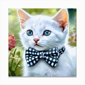 Bow Tie Kitten Canvas Print