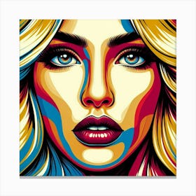 A blonde haired woman 6 Canvas Print