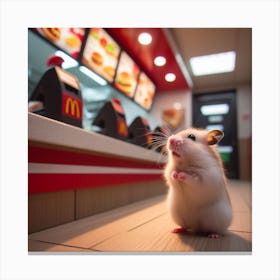 Hamster in Line Canvas Print