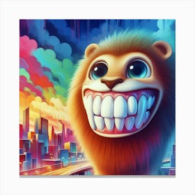 Lion With Teeth Canvas Print