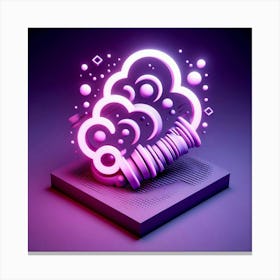 Abstract 3d Rendering Of A Cloud Canvas Print