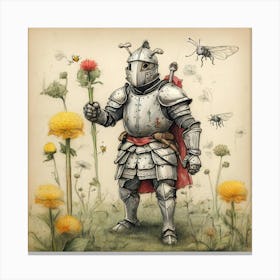 Knight Of The Dandelions Canvas Print