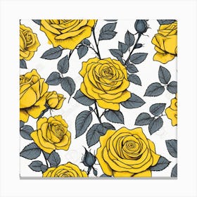 Yellow Roses 8 Canvas Print