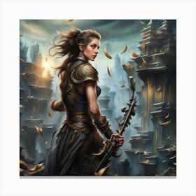 Woman With A Sword Canvas Print