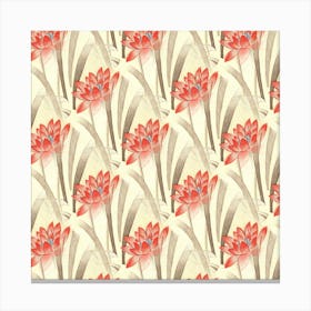 Flower Flora Leaf Wallpaper Canvas Print