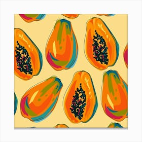 Papaya Pattern Canvas Print