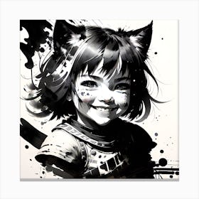 Kitty Girl Canvas Print