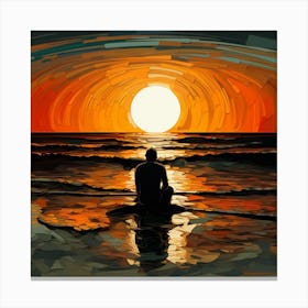 Pondering Sunset Canvas Print