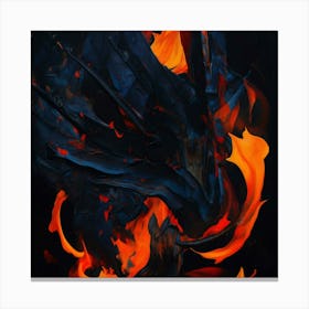 Black Flame Canvas Print