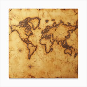 World Map Art 14 Canvas Print