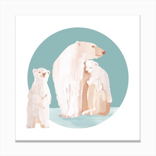 Snow Cuddles Canvas Print