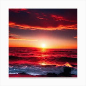 Sunset On The Beach 518 Canvas Print