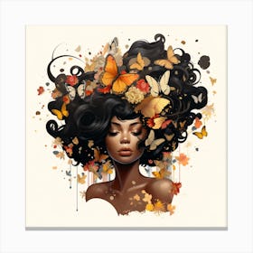 Maraclemente Abstract Black Woman Cartoonish With Colorful Hair 58ff9a78 B68a 45f0 A1c9 A8e07cf705c5 Canvas Print