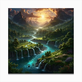 Fantasy Landscape Painting 20 Canvas Print