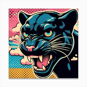 Pop Black Panther Canvas Print