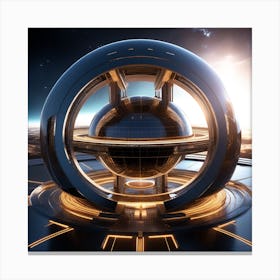 Futuristic Spaceship 45 Canvas Print