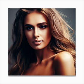 Beautiful Woman Posing Canvas Print