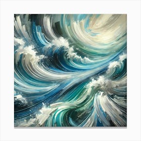 Ocean Waves With Illusion Of Movement Canvas Print