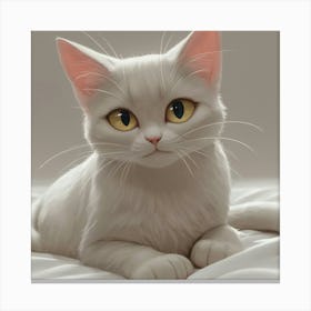 Snow white Cat Canvas Print