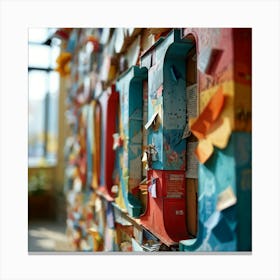 A Creative Collage Overflowing With Color Varying From Vibrant Hues To Pastel Whispers Composed From 2 1 Canvas Print