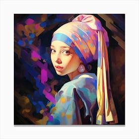 Girl With Pearl Earring in new Canvas Print
