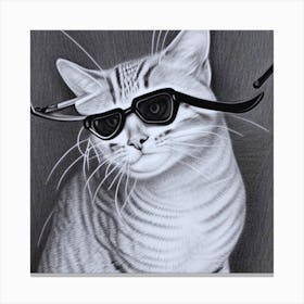 Cat In Sunglasses3 Canvas Print