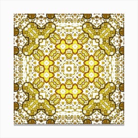 Modern Abstraction Pattern Yellow Canvas Print