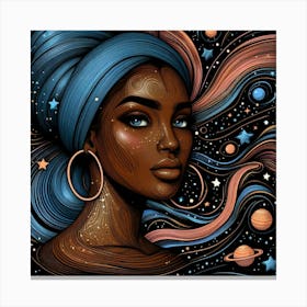 Syrenia Celestial Portrait Canvas Print