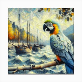 Parrot of American Grey 3 Canvas Print