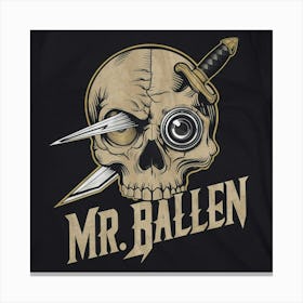 Mr Balen Skull Canvas Print