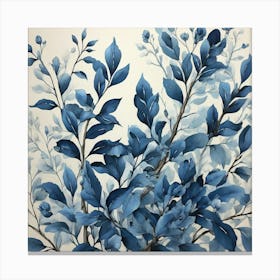 Blue Branches Art Print 1 Canvas Print