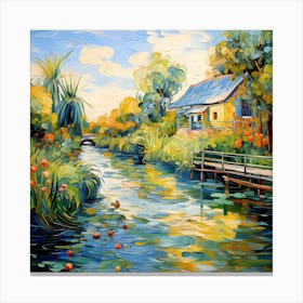 Enchanting Waters: Riverside Palette Dance Canvas Print