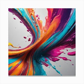 Abstract Paint Splash Canvas Print