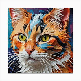 Cat Painting 2 Canvas Print