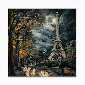 Paris At Night Canvas Print