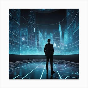 Futuristic Businessman 3 Canvas Print